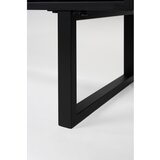 White Label Črna nizka komoda iz masivnega bora 135x90 cm Linc – | Shoptok.si