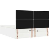 vidaXL Otomanski posteljni okvir z vzmetnicami bel 200x200cm um. usnje | Shoptok.si