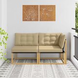  Set vanjskih sofa Čvrsto drvo akacije Bijela | shoptok.hr