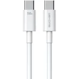 WDC-182 Kabl 3.1 USB tip C M/M 1m, za Superbrzo punjenje 100W/480Mbps, beli