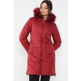 Dewberry Z6668 WOMEN'S COAT-BURGUNDY | shoptok.hr