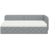  Kutni okvir kreveta Svijetlo siva 90 x 190 cm tkanina | shoptok.hr