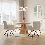 Bessagi Home Raztegljiva Miza Ennio, 120-200x120, Barva Hrasta | Shoptok.si