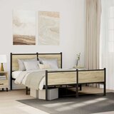  Metalni okvir kreveta bez madraca boja hrasta sonome 140x190 cm | shoptok.hr