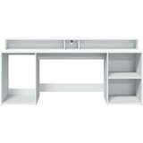vidaXL Radni stol LED bijeli 200 x 55 x 91 cm od konstruiranog drva | shoptok.hr