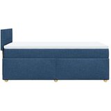 vidaXL Box spring postelja z vzmetnico modra 80x200 cm blago, (21291690) | Shoptok.si