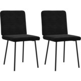 Maison Chic Jedilni stoli - Vzorci stoli 2 kosa črn žamet A234, (22031765) | Shoptok.si