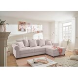 MID.YOU KOTNA SEDEŽNA GARNITURA, rebrasti žamet roza | Shoptok.si