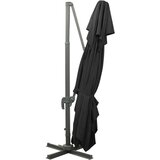 vidaXL Vrtni senčnik z dvojno streho črn 400x300 cm | Shoptok.si