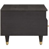 vidaXL Klubska miza s predalom Črna 80 x 54 x 40 cm Masiven les manga | Shoptok.si
