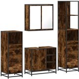 vidaXL 4-dijelni set kupaonskog namještaja boja hrasta drveni | shoptok.hr