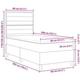  Postelja z vzmetnico bež 80x200 cm tkanina, (22084080) | Shoptok.si
