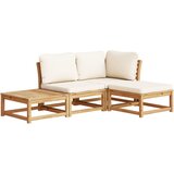 Maison Chic Seti vrtnega pohištva - Vrtna garnitura - Vrtni pohištvo set 4-delna z blazinami trden akacijev les, (21819459) | Shoptok.si