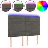  LED uzglavlje tamnosivo 144x5x118/128 cm baršunasto | Eponuda.ba