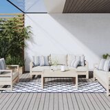 vidaXL Zunanja preproga mornarska in bela 80x250 cm dvostranski dizajn | Shoptok.si