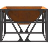  Kamenoslojni Ognjišt četvrtasti 50x50x35 cm od čelika otporan na vremenske uvjete | shoptok.hr