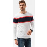 Ombre Puloverji Moški pulover (E190WHITE) pisana | Shoptok.si