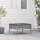 Maison Chic Vrtni stolček - Vrtni stoli za noge z blazino siv poli ratan JS1044, (21878207) | Shoptok.si