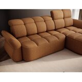 ELTAP Rumena/rjava žametna raztegljiva/s prostorom za shranjevanje kotna sedežna garnitura (desni kot/z ležalnikom) Beneth – | Shoptok.si