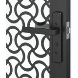 Staklena vrata Rezbarija Crna 76 x 3,5 x 201,5 cm Aluminij | shoptok.hr