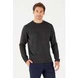 AC&Co / Altınyıldız Classics Men's Anthracite-melange Standard Fit Normal Fit Warm Crew Neck Knitwear Sweater Cene