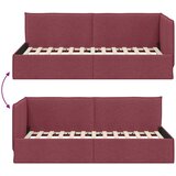  Kutni okvir kreveta Vinska crvena 100 x 200 cm tkanina | shoptok.hr