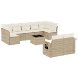  10-dijelni set vrtnih sofa s jastucima bež od poliratana 85 x 62 x 69 cm | shoptok.hr