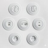  Kliklap - Retro kućna utičnica sa ramom SCHUKO 230V/16A, snežno bela | Eponuda.com