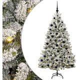  Umjetno božićno drvce Zelena i bijela 180 cm PVC i metal | Eponuda.com