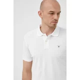 Gant Pamučna polo majica boja: bijela, glatki model