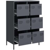 vidaXL Visoka omara antracit 68x39x101,5 cm jeklo | Shoptok.si