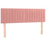  s oprugama i madracem ružičasti 140x190 cm baršunasti | shoptok.hr