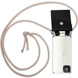  BEACIJA Združljiva z Apple v Pearly Rosegold - Silikonski zaščitni pokrov s srebrnimi obroči, kabelskim pasom in snemljivim primerom, (20585143) | Shoptok.si