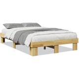 Maison Chic Posteljni okvir - Dvoposteljna postelja - Zakonska postelja brez vzmetnice 120x190 cm masivni les hrast-J10391, (21772890) | Shoptok.si