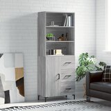 vidaXL Visoka komoda siva sonome 69 5x34x180 cm od konstruiranog drva Cijene