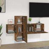  Komplet TV omaric 3-delni dimljen hrast konstruiran les, (20734954) | Shoptok.si