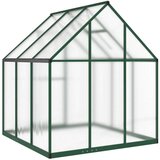 vidaXL Rastlinjak z okvirjem zelen 169x169x195 cm aluminij | Shoptok.si