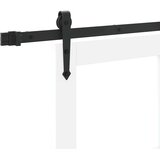  Klizna vrata 93 x 232 cm Masivna borovina i staklo Bijelo | shoptok.hr