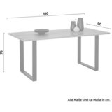 MID.YOU jedilna miza runner, les akacije, železo, ca. 180cm | Shoptok.si