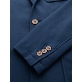Ombre Men's SLIM knit jacket with subtle texture - dark blue | ePonuda.com