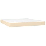  Krevet s oprugama i madracem krem 160x200 cm od tkanine | shoptok.hr