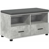  Klupa za hodnik s jastukom Betonsko Siva 80 x 38 x 46 cm | shoptok.hr