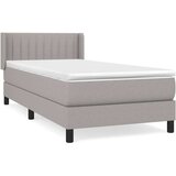  Box spring postelja z vzmetnico svetlo siva 80x200 cm blago, (20899839) | Shoptok.si