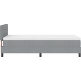 vidaXL Box Spring Krevet s Dušekom Svijetlo Siva 90x190 cm Tkanina | shoptok.hr