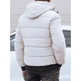 DStreet Men's winter quilted jacket with hood white