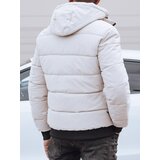 DStreet Men's winter quilted jacket with hood white | shoptok.hr