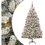  Umjetno božićno drvce Zelena i bijela 180 cm PVC i metal | shoptok.hr
