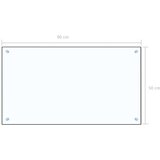 vidaXL kuhinjska zaštita od prskanja prozirna 90x50 cm kaljeno staklo | shoptok.hr