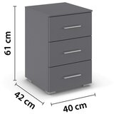 home24 NOČNA OMARICA, siva | Shoptok.si
