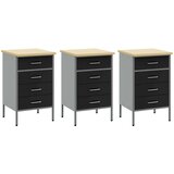  Set radnih ormarića s ladicama s pohranom 8 kom. Crna | shoptok.hr